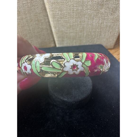 Sequin Nordstrom Multicolor Gold Tone Statement Enamel Bangle Bracelet # 357 - Picture 1 of 3